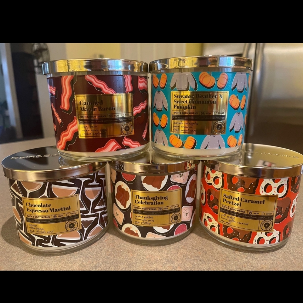 Bath & Body Works 3 Wick Candles